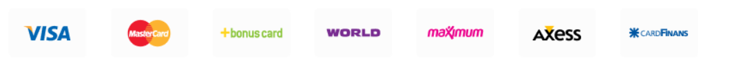 Visa, Mastercard, Bonus, World, Maximum, Axess, CardFinans ile Güvenli Ödeme