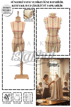 Keten Kumaş Terzi Prova Mankeni