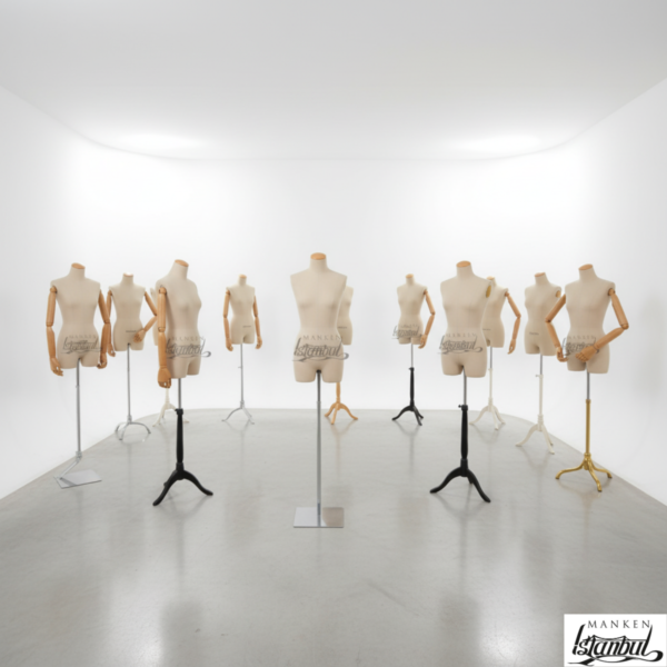 Ana Sayfa 27 Ahşap Kollu Terzi Mankeni ile Vitrinlerde Profesyonel ve Etkileyici Sunum