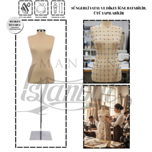Süngerli Terzi Mankeni Prova Mankeni 34–46 Beden Arası ile Profesyonel Prova Deneyimi Ekonomik Terzi Mankeni