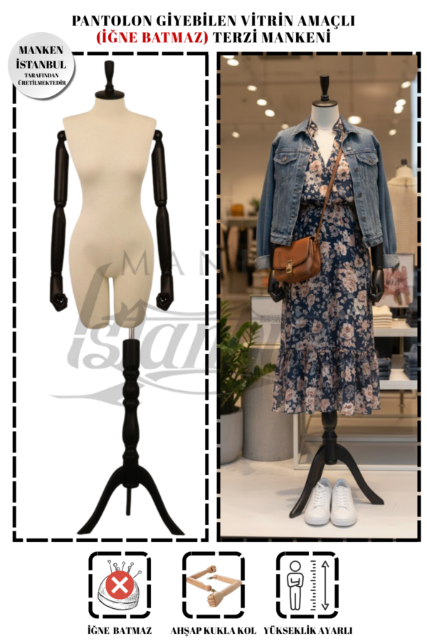 Ana Sayfa 23 Ahşap Kollu Terzi Mankeni