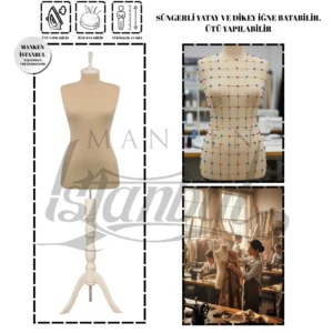Süngerli Terzi Mankeni Prova Mankeni 34–46 Beden Arası ile Profesyonel Prova Deneyimi