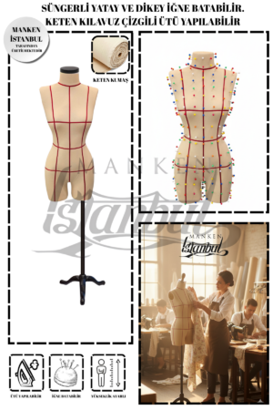 Keten Kumaş Terzi Prova Mankeni
