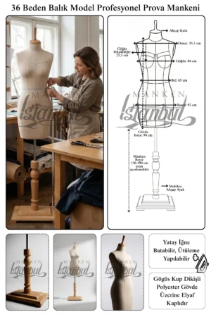 Fransız Göğüs Kuplu Balık Model Profesyonel Terzi Mankeni ile Kusursuz Prova Deneyimi