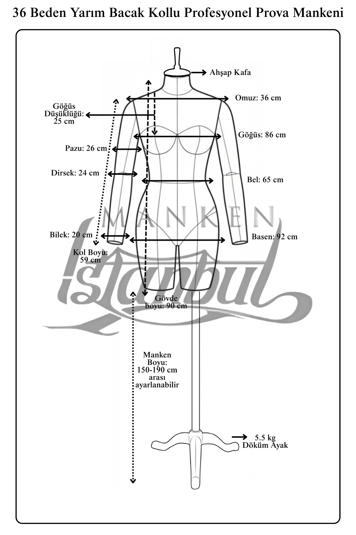Bayan Yarım Bacak Profesyonel Kollu Terzi Mankeni ile Kusursuz Prova Deneyimi 2 Bayan Profesyonel Kollu Yarım Bacak Terzi Mankeni ile Kusursuz Prova Deneyimi