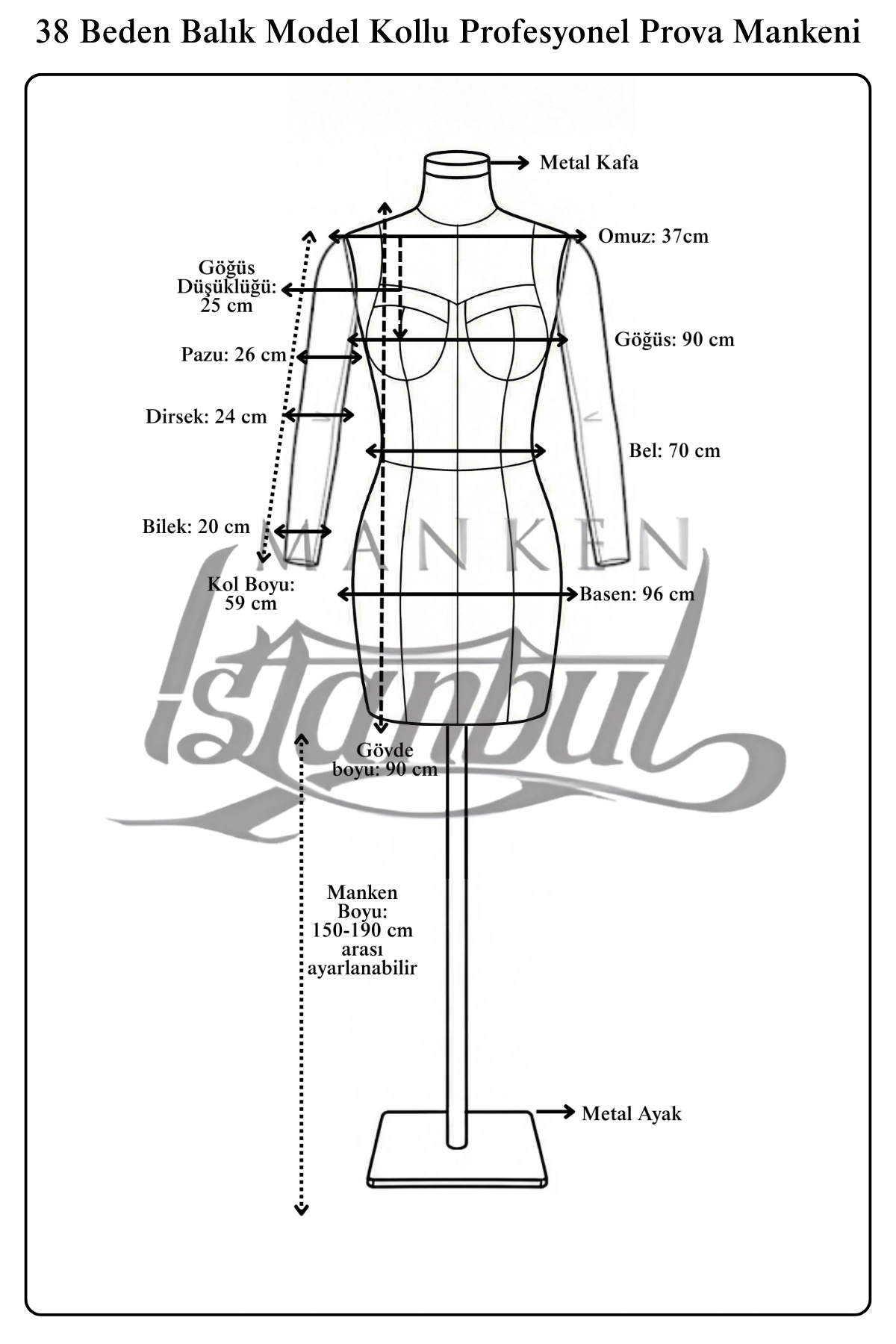 Bayan Profesyonel Kollu Terzi ve Prova Mankeni ile Kusursuz Kalıp ve Sunum 3 Bayan Profesyonel Kollu Terzi ve Prova Mankeni ile Kusursuz Kalıp ve Sunum - Görsel 3