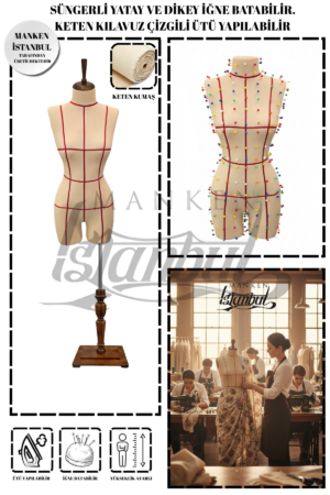 Keten Kumaş Terzi Prova Mankeni