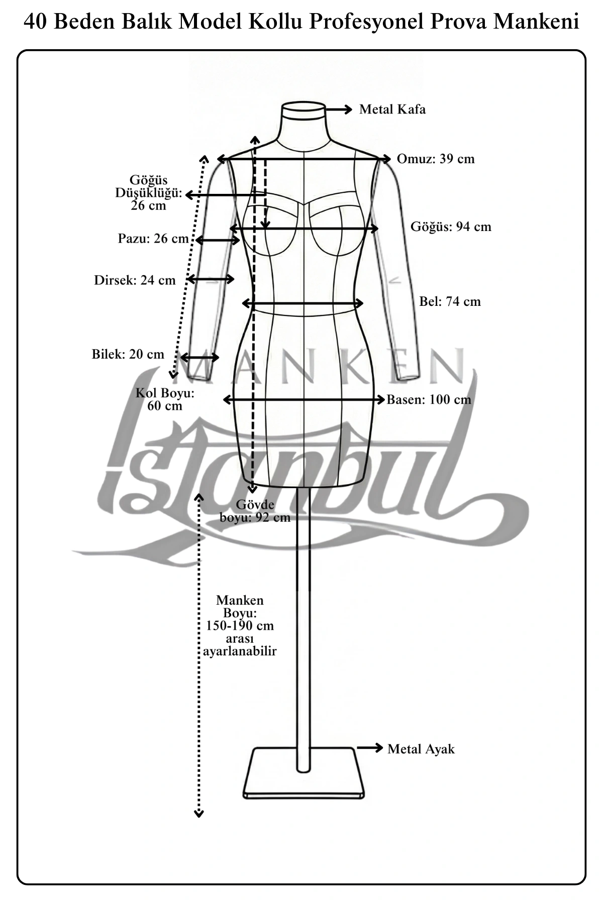 Bayan Profesyonel Kollu Terzi ve Prova Mankeni ile Kusursuz Kalıp ve Sunum 4 Bayan Profesyonel Kollu Terzi ve Prova Mankeni ile Kusursuz Kalıp ve Sunum - Görsel 4
