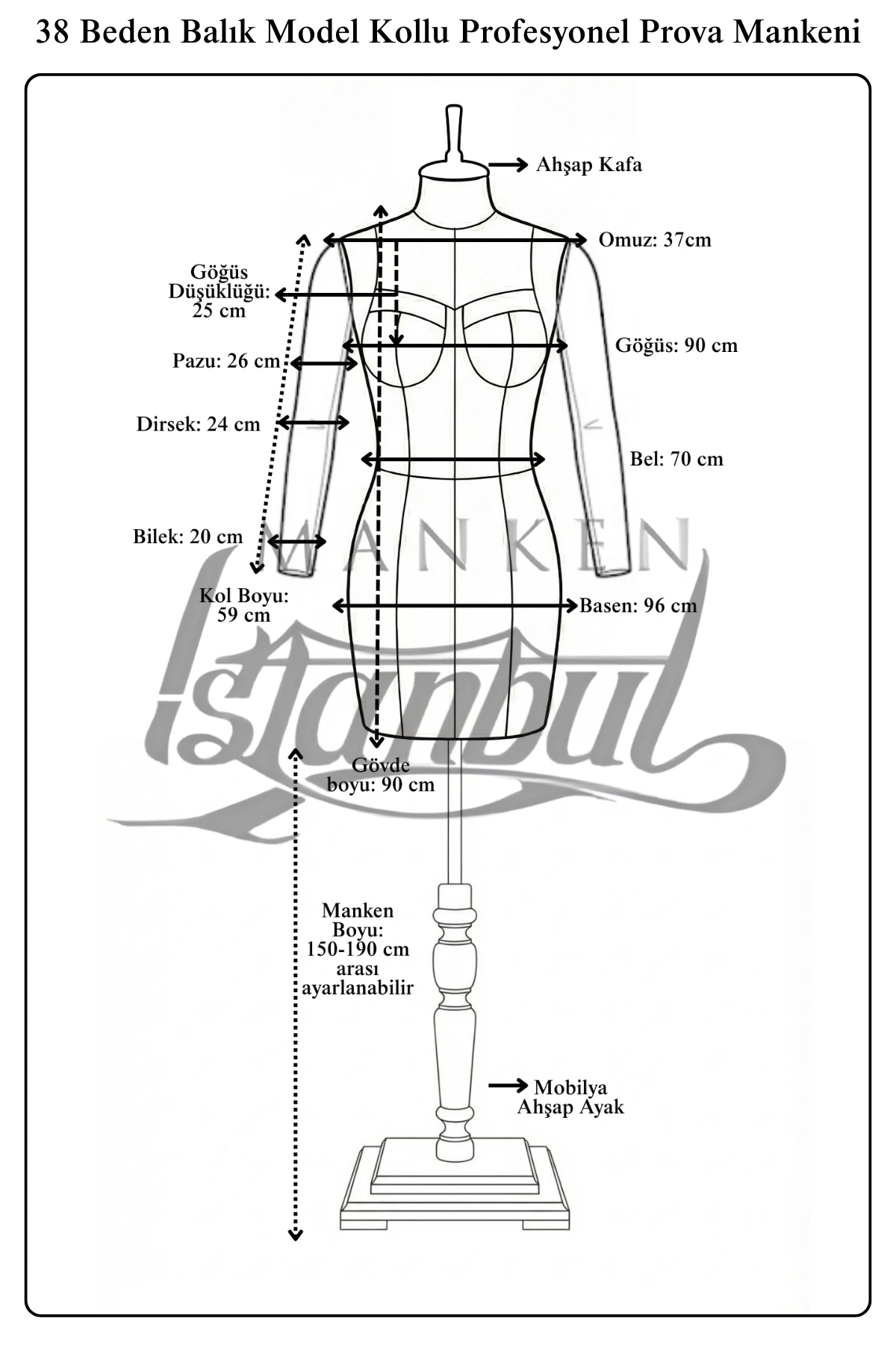 Bayan Profesyonel Kollu Terzi ve Prova Mankeni ile Kusursuz Kalıp ve Sunum 3 Bayan Profesyonel Kollu Terzi ve Prova Mankeni ile Kusursuz Kalıp ve Sunum
