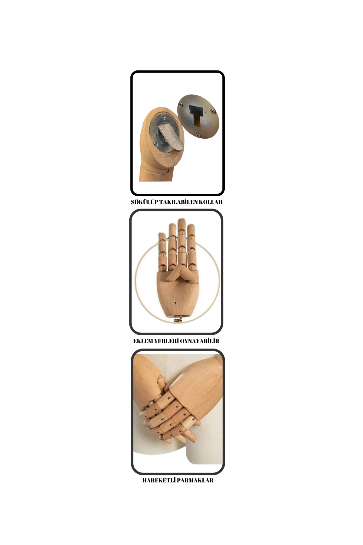 Çengel Aparatlı Ahşap Kollu Terzi Mankeni ile Vitrinlerde Güçlü ve Profesyonel Sunum 3 Ahşap Kollu Terzi Mankeni