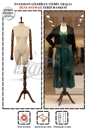 Ahşap Kollu Terzi Mankeni