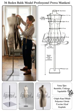 Fransız Göğüs Kuplu Balık Model Profesyonel Terzi Mankeni ile Kusursuz Prova Deneyimi