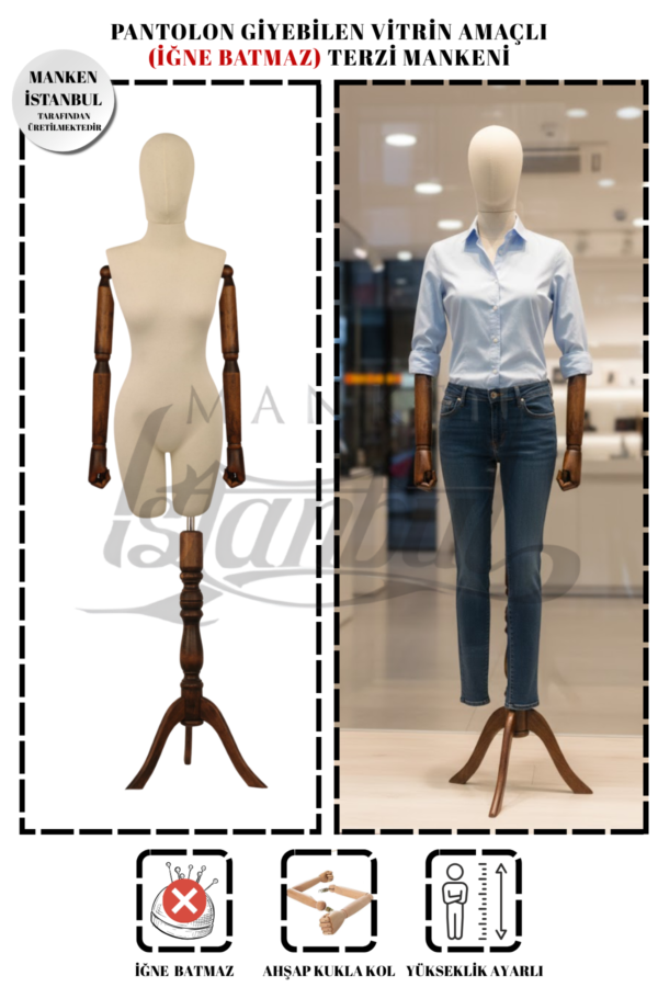 Ana Sayfa 20 Ahşap Kollu Terzi Mankeni
