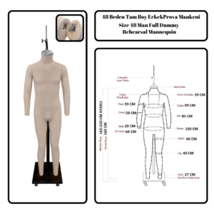 Tam Boy Terzi Prova Mankeni Profesyonel 48 Beden Terzi Mankeni Fit Mankeni