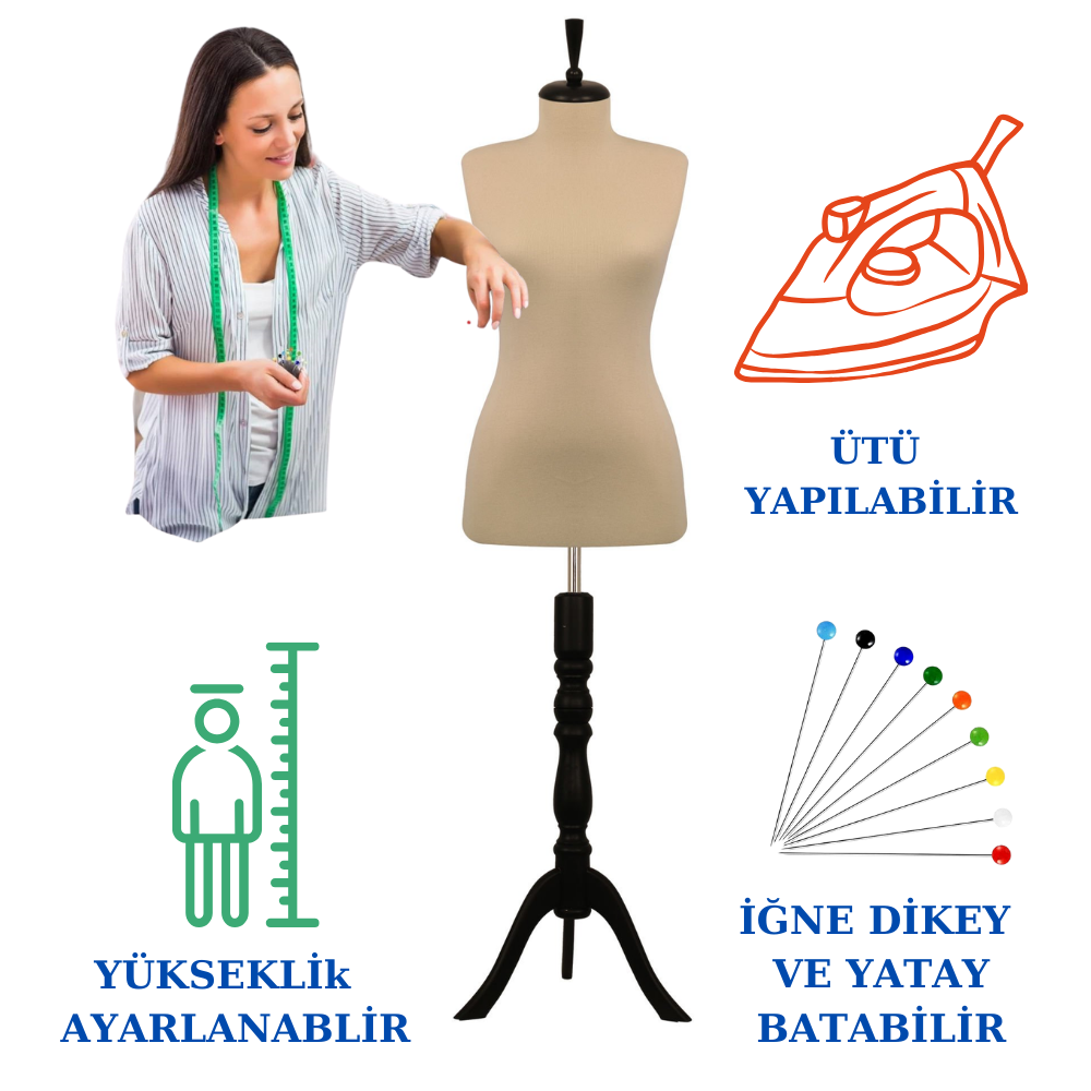 Süngerli Terzi Mankeni Prova Mankeni 34–46 Beden Arası ile Profesyonel Prova Deneyimi 2 Süngerli Terzi Mankeni Prova Mankeni 34–46 Beden Arası ile Profesyonel Prova Deneyimi