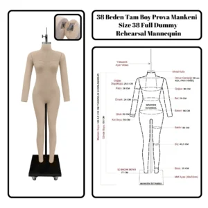 Tam Boy Terzi Prova Mankeni Profesyonel 38 Beden Terzi Mankeni Fit Mankeni